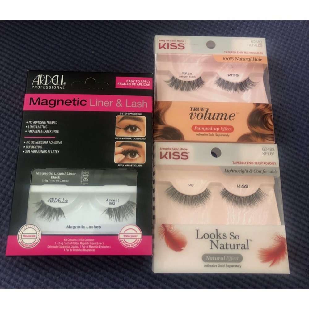 Bundle of lashes, Kiss and Ardell Magnetic Lashes and Liner NEW